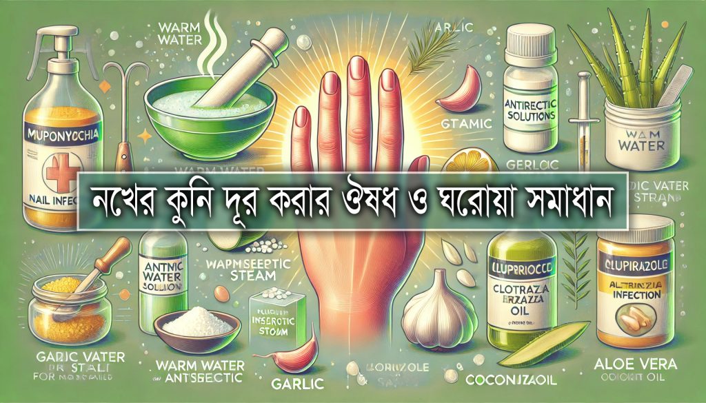 নখের কুনি দূর করার ঔষধের নাম ও ঘরোয়া উপায়